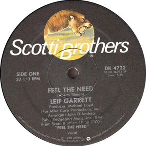 Leif Garrett Feel The Need 1978 Pop Promo 12" - 1970s tv pop idol skateboard